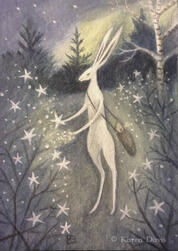 Inlérah, divine moon rabbit. Guardian, caregiver, timekeeper