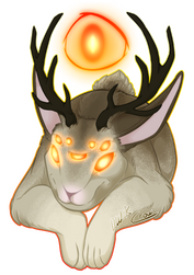 Breeze, magical space jackalope. Trickster guardian. Big sister.